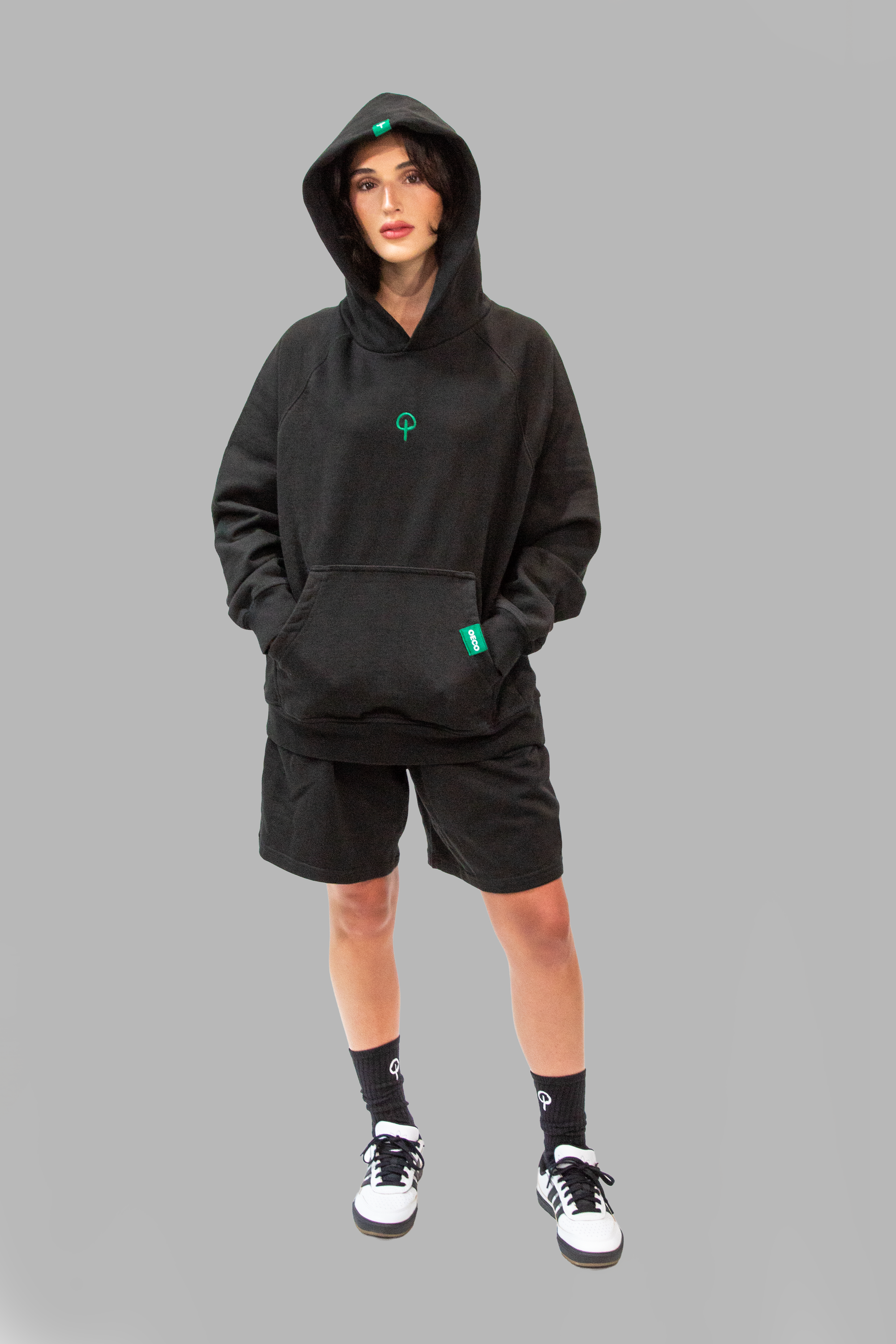 Womens Hoodie - Black Edition | Green