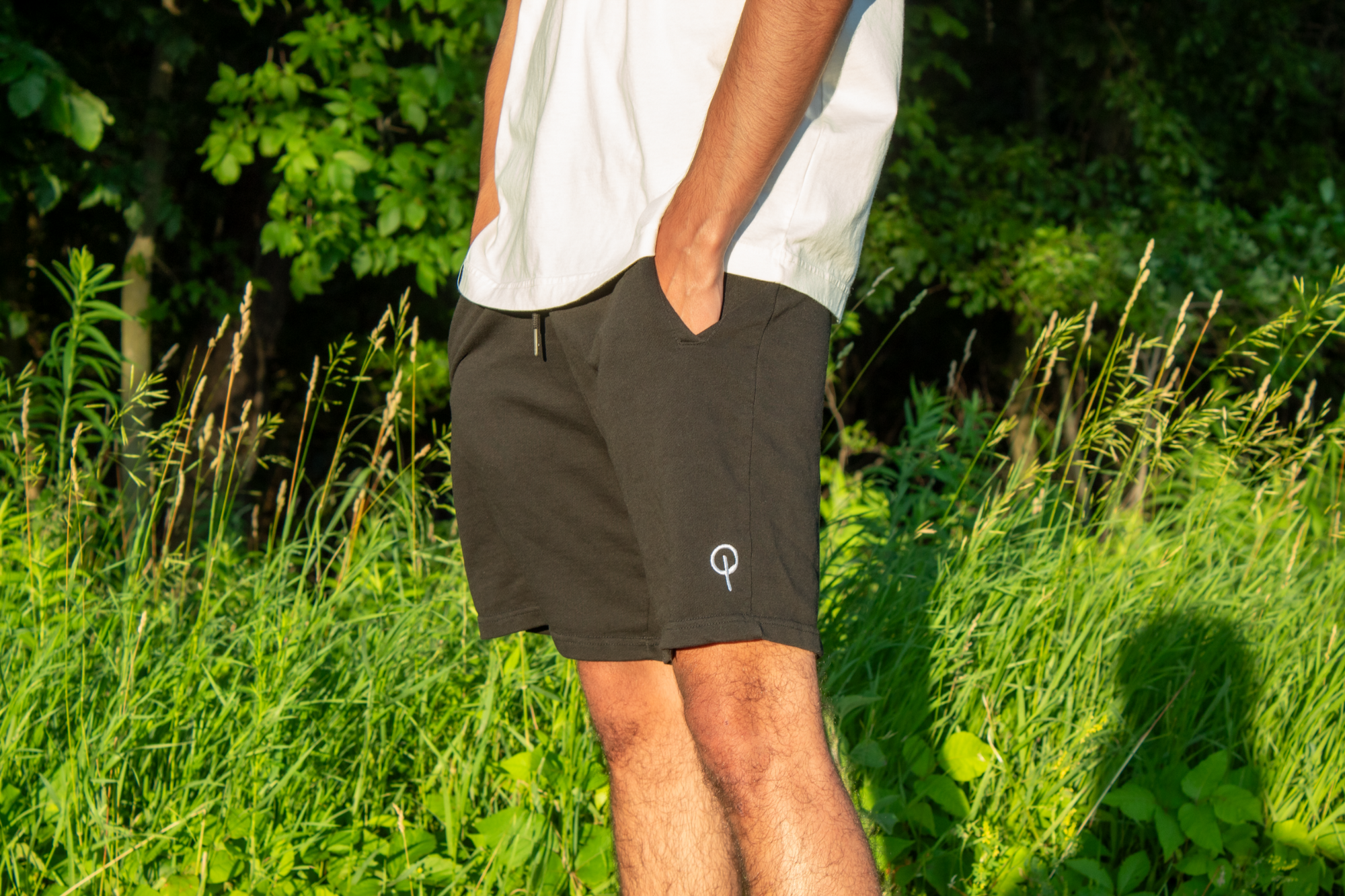 Mens Shorts - Black Edition | White